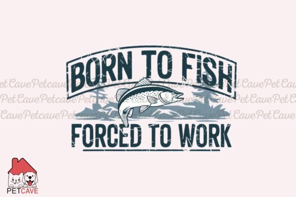 Download Born to Fish Vintage Graphic Tee Design - Design Collection