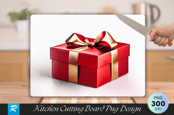 Download Red Gift Box Cutting Board PNG Design - Design Collection