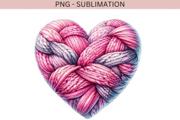 Download Valentine Knitted Heart Png Design - Design Collection