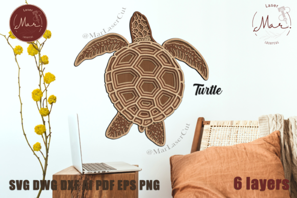 Download TURTLE 3D Multilayer SVG Laser Cut - 3d multilayer Collection
