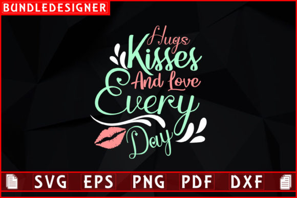 Download Hugs Kisses and-Happy Kiss Day Design - Design Collection