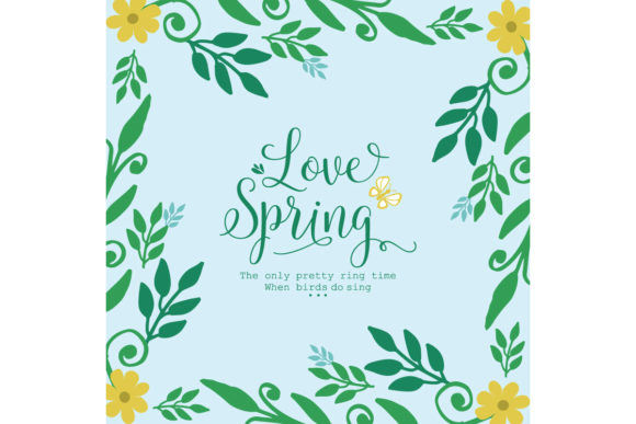 Download Template Design for Love Spring Card - Design Collection