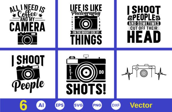 Download Photographer Camera T-shirt Design Bundle - Design Collection