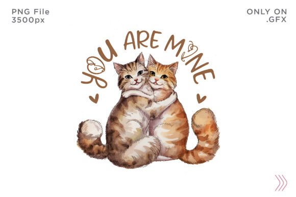 Download Happy Valentines Day Cats PNG T-shirt - Premium Resources
