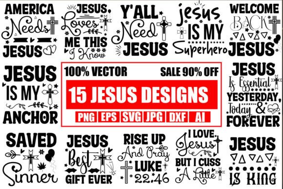 Download Jesus SVG Bundle,15 Designs - Design Collection