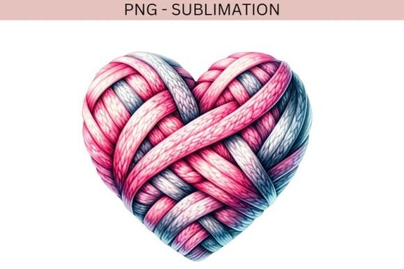 Download Valentine Knitted Heart Png Design - Design Collection