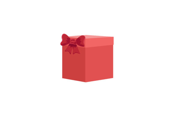 Download Red Gift Box with Red Ribbon Design - Design Collection