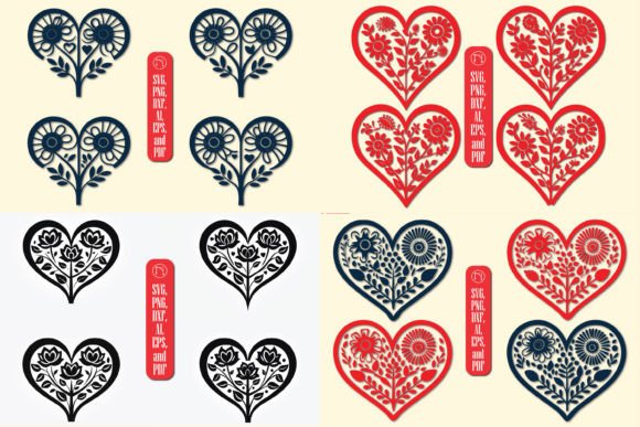 Download Cricut Valentine Floral Heart SVG Bundle - Heart svg Collection
