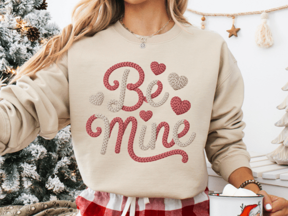 Download Be Mine, Valentines Day Faux Yarn Design - Design Collection