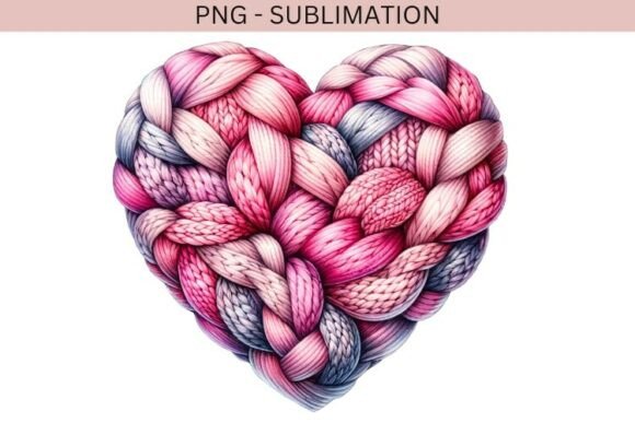Download Knitted Heart Png Design for T-shirts - Design Collection