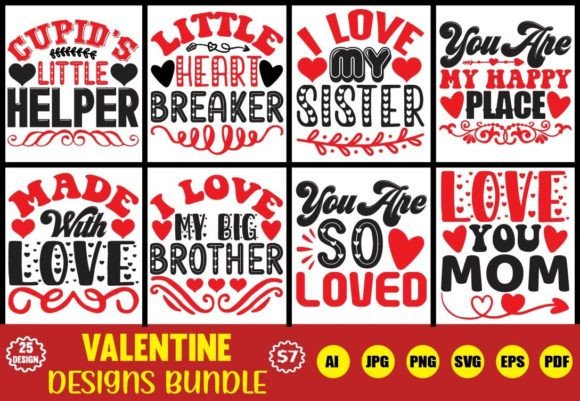 Download Valentine Designs Bundle - Design Collection