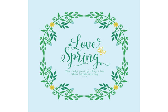 Download Template Design for Love Spring Card - Design Collection