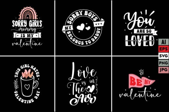 Download Valentine's Day Bundle T Shirt Design - Design Collection