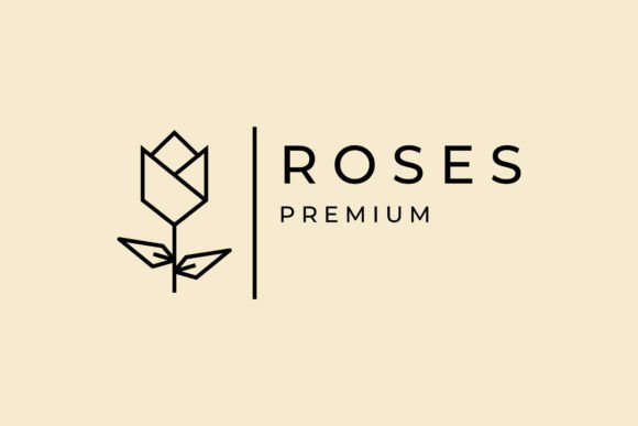 Download Roses Geometric Lines Art Up Logo Design - Design Collection