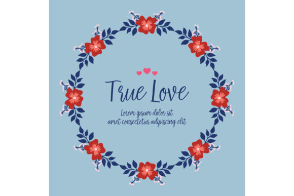 Download Romantic Card Design for True Love - Design Collection