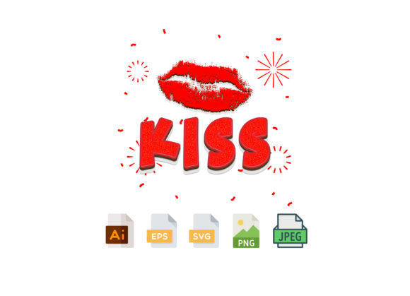 Download Valentines Day Kiss Design - Design Collection