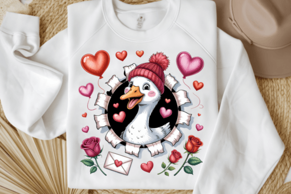 Download Valentine Duck Goose PNG Clipart Design - Design Collection
